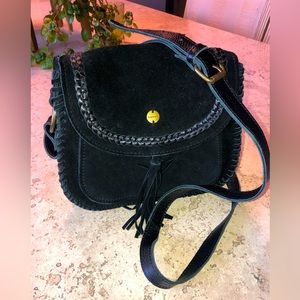 Black Suede Crossbody Purse